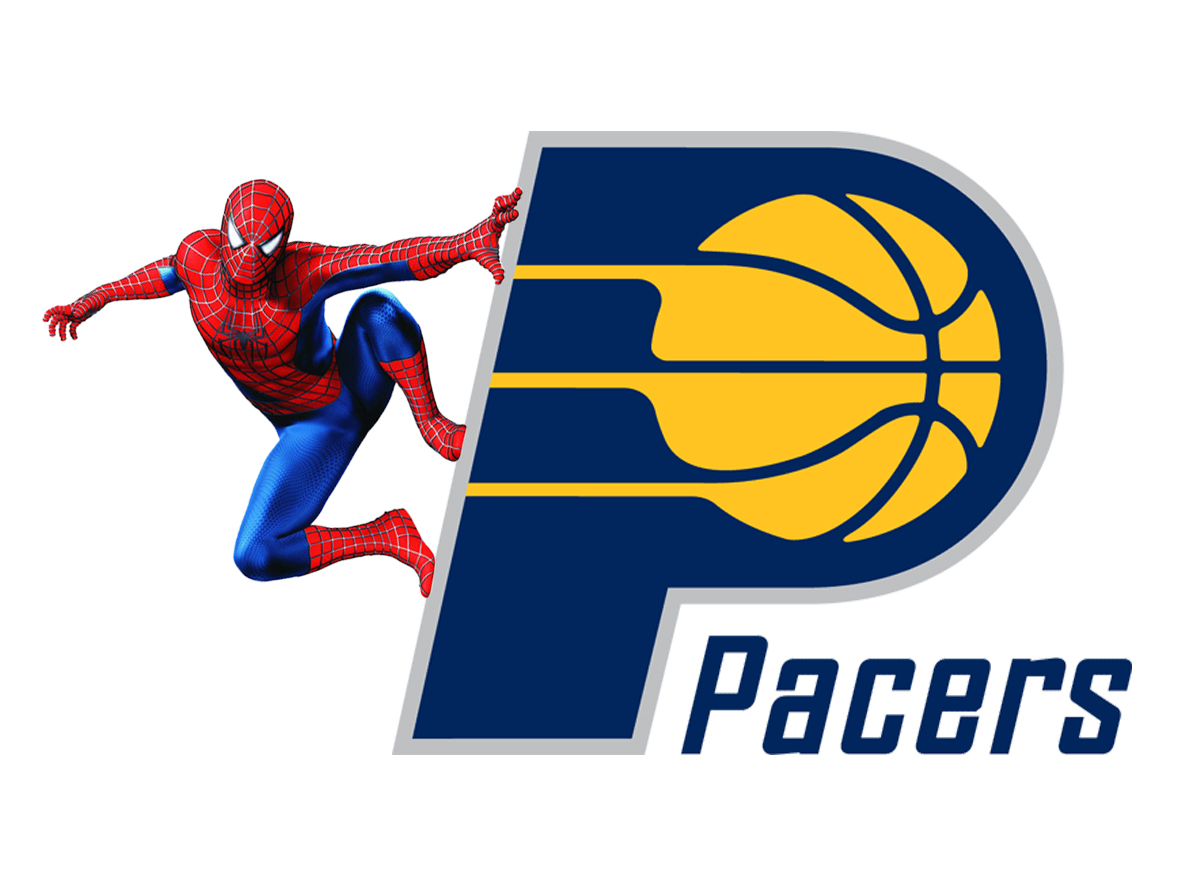 Indiana Pacers Spider Man Logo vinyl decal